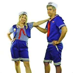 Mens Stranger Things Steve Scoops Ahoy Halloween Costume